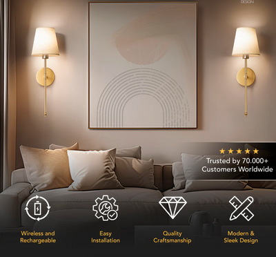 WIRELESS WALL SCONCES