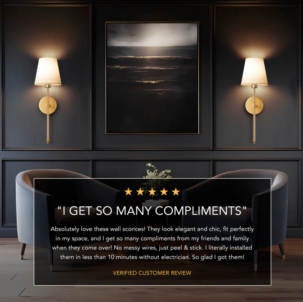 WIRELESS WALL SCONCES