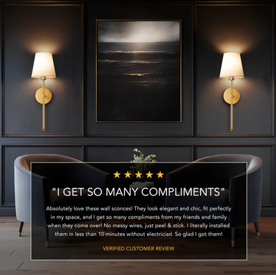 WIRELESS WALL SCONCES